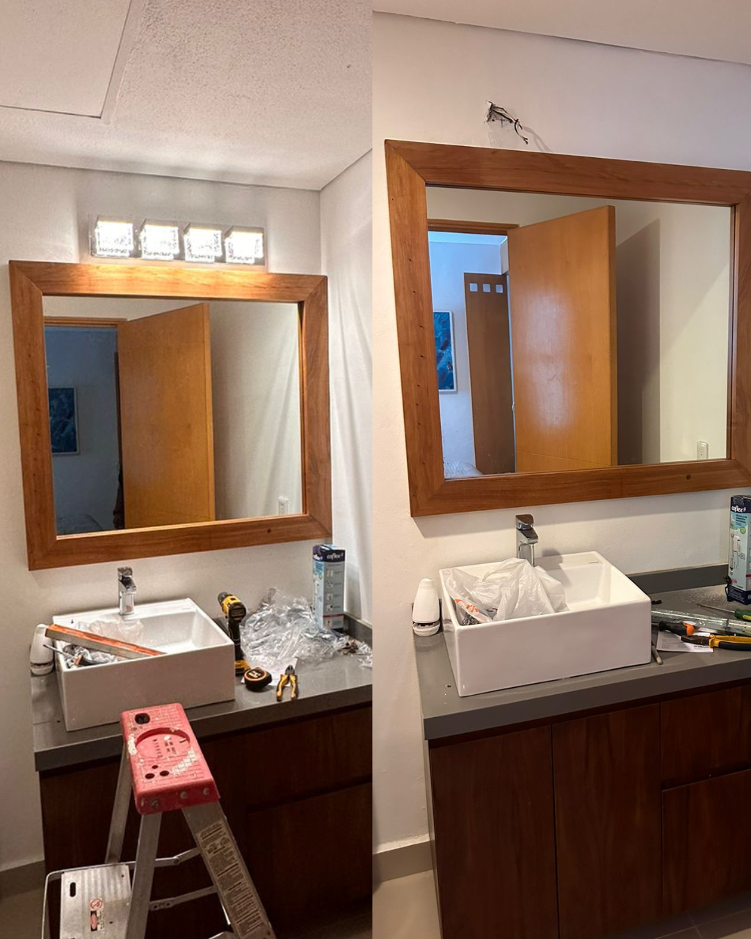 Instalación de luminarias en Cancún